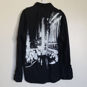 7 Diamonds Men's Graphic Button Down